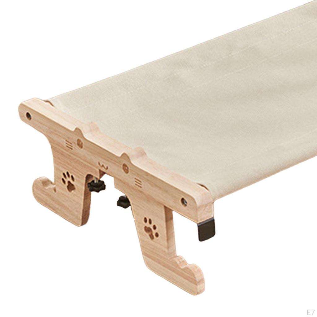 Cat Hammock Window Perch Adjustable Kitten Bed Steady Easily Install Multipurpose Wood Frame