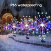 Solar Powered Sparkle Lawn Lights Outdoor Garden LED Dandelion String Lights Firework Design for Landscape Wedding Party Decor