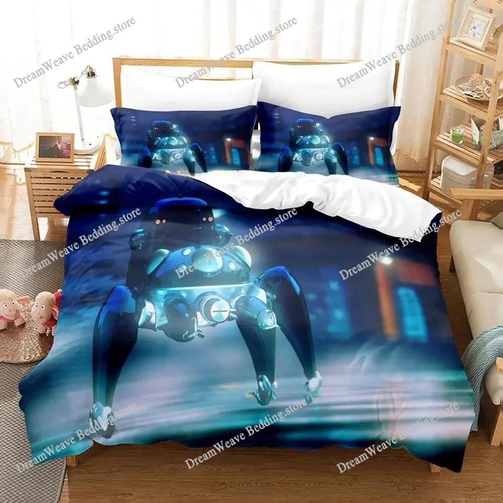 Ghost in The Shell Bedding Set Single Twin Full Queen King Size Bed Set Adult Kid Bedroom Duvetcover Sets 3D Anime Bed Sheet Set