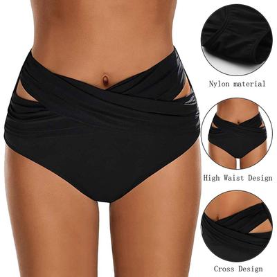 Kadınlar Yüksek Bel Dantelli Bikini Altları Mayo Külot Pantolon