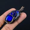 Tree Of Life Blue Flash Labradorite Handmade Pendant, Natural Gemstone Jewelry, 999 Copper Wire Wrapped Pendant Jewelry, For Gift