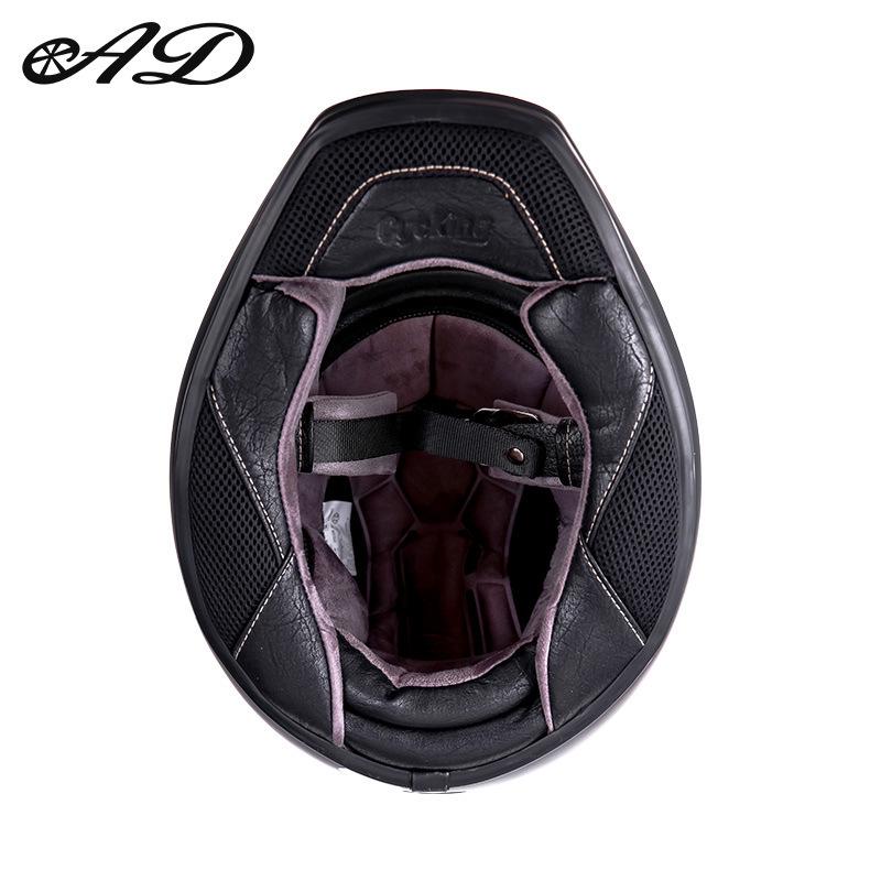 3C Certified Retro Fiberglass Full Face Helmet for Motorcycles and Scooters