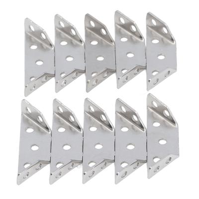 10pcs Stainless Steel Multifunction Triangle Corner Brace Multi Angle Joint Fastener Shelf Support Connector Bracket with 70 Screws
