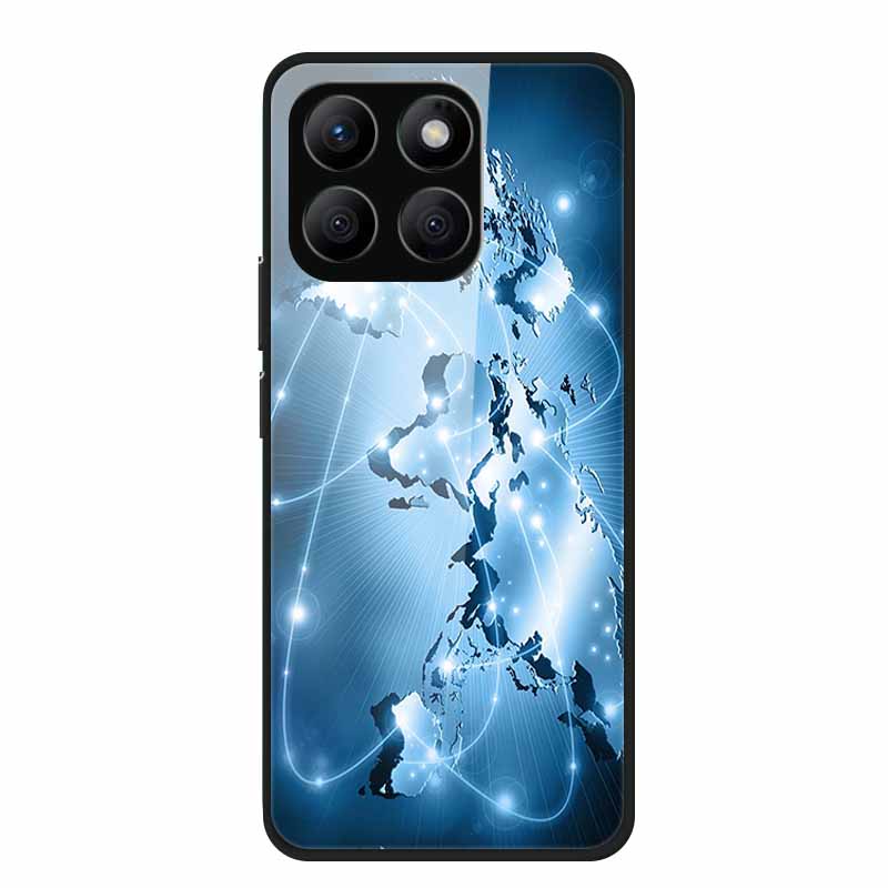 Glass Back Cover For Honor X8c Case X 8 c Soft Bumper Hard Tempered Glass Case For Honor X8c 4G Case HonorX8c X8 c X 8c 6.7" Bag