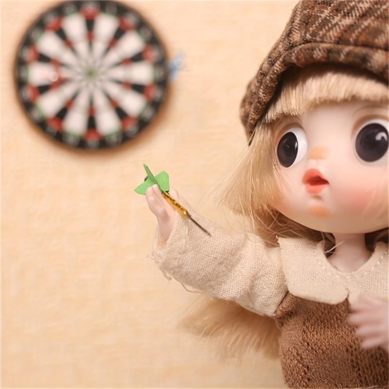 Miniature Dollhouse Dartboard Frisbee OB11 Blythe Scale Sports Model Accessories Realistic Tiny Indoor Decor Collectible Mini Sports Equipment