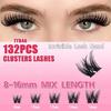 DIY Cluster Wimpern | 12 Reihen Einzelwimpern | Dick & Geschwungen | Europäischer & Amerikanischer Stil | 8-16mm