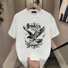 Pure Cotton Printed Short-sleeved T-shirt for Men, Summer Design Trendy Brand, Loose and Cool, Stylish Round-neck T-shirt Top