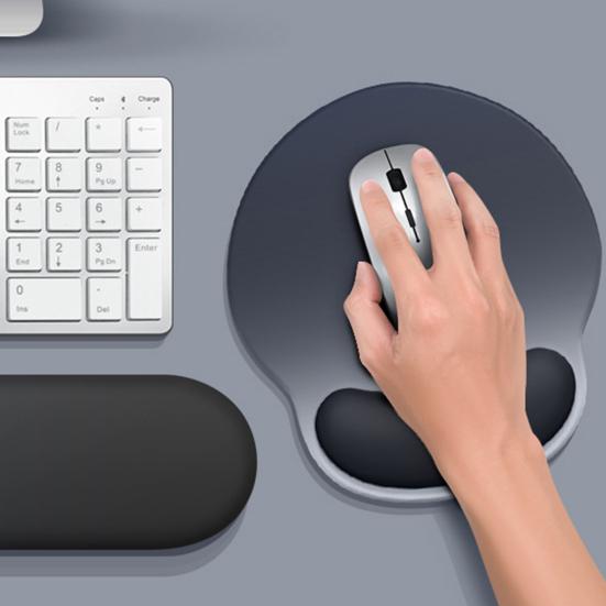 Mouse Pad with Wrist Support Ergonomic Design Non-Slip Base Waterproof Wear-Resistant Gaming Mouse Mat