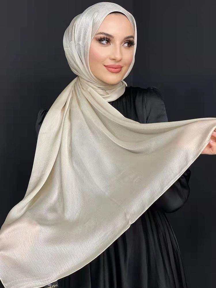 Muslim scarf shawl women luxury abaya silk satin hijab ramadan hijabs for woman abayas jersey dress turban instant undercap cap