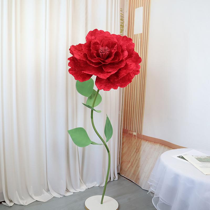 Handmade Photography Props Ornament Artificial Flower DIY Solid Color Party Velvet Material Beautiful Home Decoration