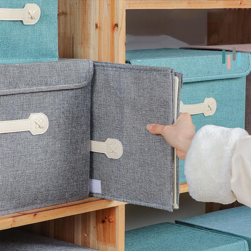 Line Storage Bins with Lids Storage Cube Boxes Fabric Storage Containers Foldable Basket Organizer for Clothes Closet