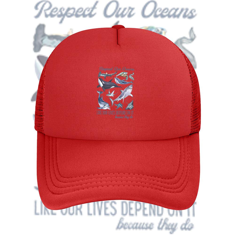 Ocean animals respect life depend Baseball Cap Anime Graphic Hats Adult Unisex Women Sports Outdoor
