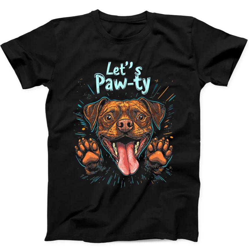 

Let s Pawty Party Dog Lover Meme Funny Gift Black T Shirt 247 2XL