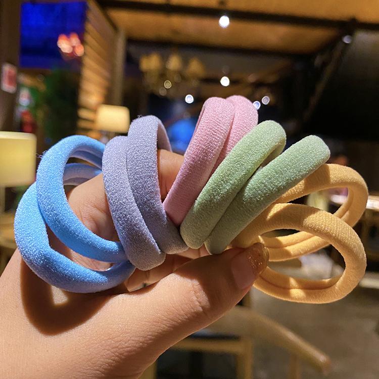 Korean Fashion Colorful Macaron Candy Hair Tie Sweet Ponytail Elastic Rubber Band Women Hair Accessories