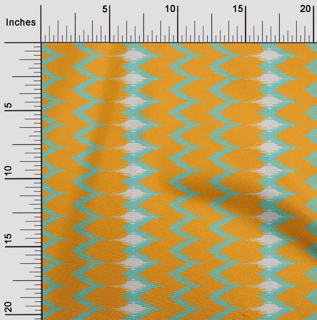 oneOone Baumwoll-Flex-Stoff Chevron Ikat A Bedruckter Bastelstoff BTY 40 Zoll