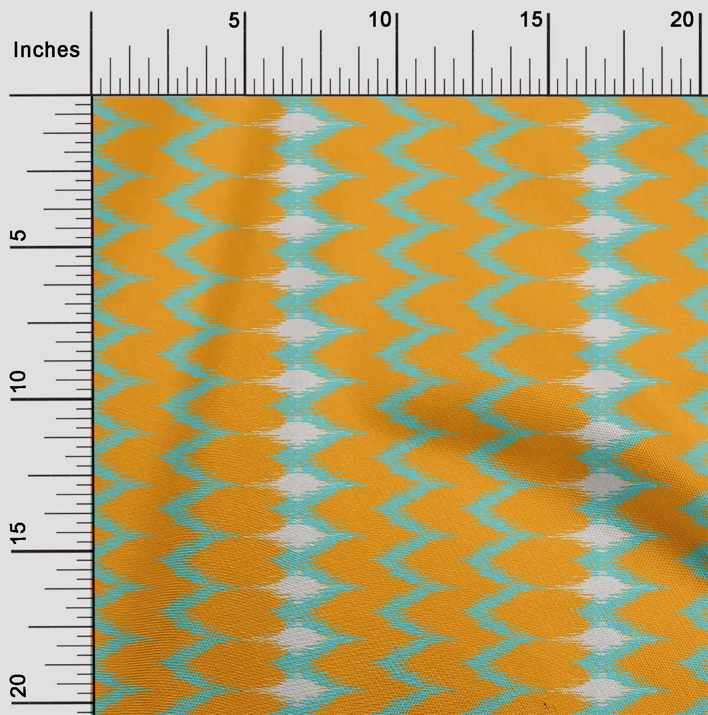 

OneOone Cotton Flex Fabric Chevron Ikat A Printed Craft Fabric BTY 40 дюймів 42 Inch Wide - Viscose Chiffon бірюзовий колір синій