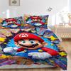 3pcs bedding set Mario Adventure Includes 1 Comforter + 2 Pillowcases, Without Pillow Inserts, Soft Comfortable,a0909172