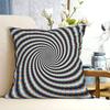 Psychedelic Swirl In Blue Red And Gold Square Pillowcase Cushion Cover Pillow Case Throw Pillow Cover for Home Bedroom Car