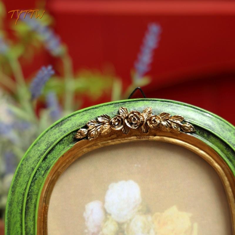 European Retro Do Old Green Style Photo Frame Photo Studio Desktop Bedroom Bedside Table Photo Office Decoration Living Room