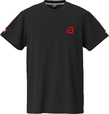 Andro Table Tennis Game Officially Approved by the Japan Table Tennis Association Unisex Napa Deo Black and Size 3XL Shirt, (JTTA), T-Shirt, Alpha,