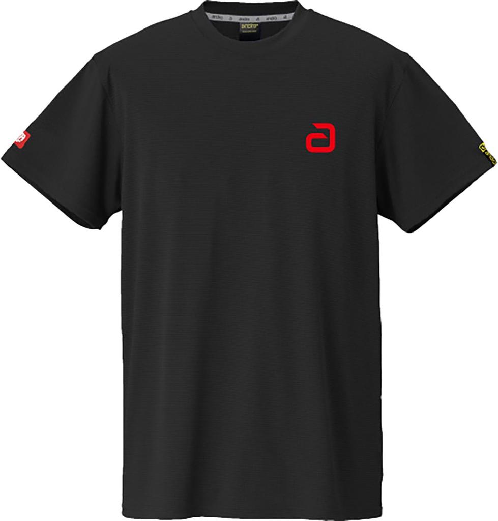 Andro Tischtennisspiel Offiziell vom Japanischen Tischtennisverband zugelassen Unisex Napa Deo Schwarz und Größe 3XL Shirt, (JTTA), T-Shirt, Alpha,