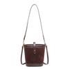 Frosted bucket bag women's new autumn and winter high-end light luxury niche design shoulder messenger bag