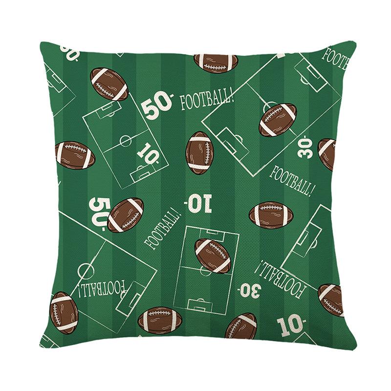 Rugby Print Pillow Cover Autumn New Home Sofa Decoration Cushion Cover Bedroom Pillow Cover