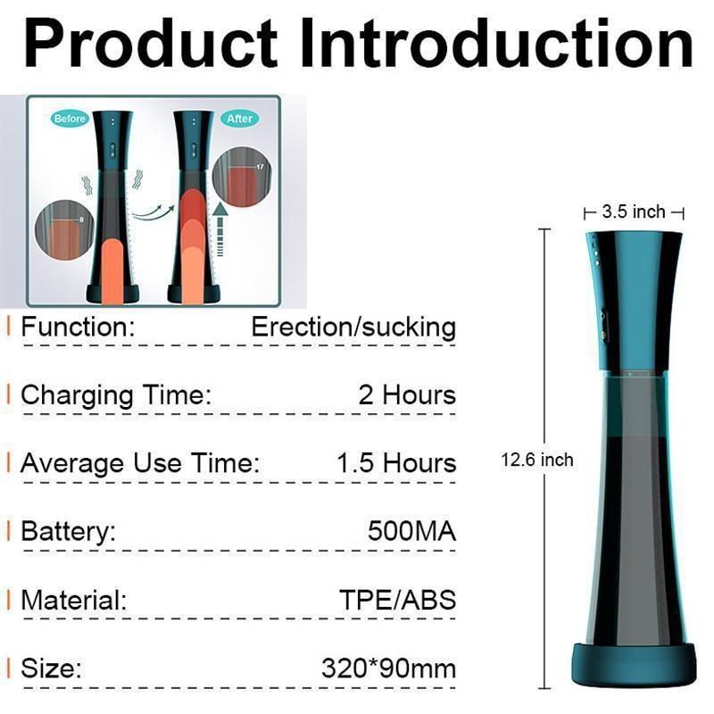 QQs Male Vacuum Penis Pump Sucking Masturbator Male Penis Enlarge Extend Training Enlargement Masturbators Delayed Ejaculation Sex Toys for Men Bullet