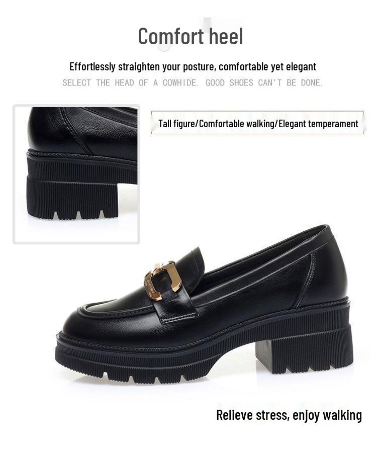 Women's 2024 Spring/Summer Platform Loafers: British-Style, Low-Top, Patent Leather Flats