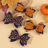 2/4 Stück Halloween Schleifen Haarspangen Set Spinnennetz Maisdruck Haarnadeln Glitzer Pailletten Schleife Haarklammer für Mädchen Kinder Accessoires