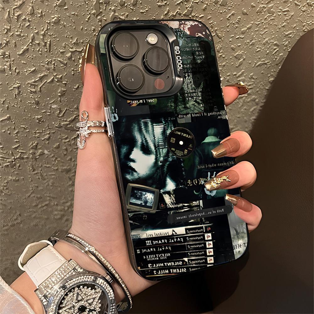 

S-Silent Horror Hill Game Phone Case For iPhone 16,15,14,13,12,11,Pro,Max,Plus,Mini,XS,SE Anti Fall Black Matte Hard Bumper iPhone14