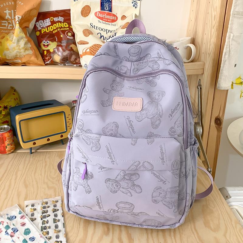 Schoolbag for Children Elementary School Students Cute Bear Middle School Students Girls Backpack