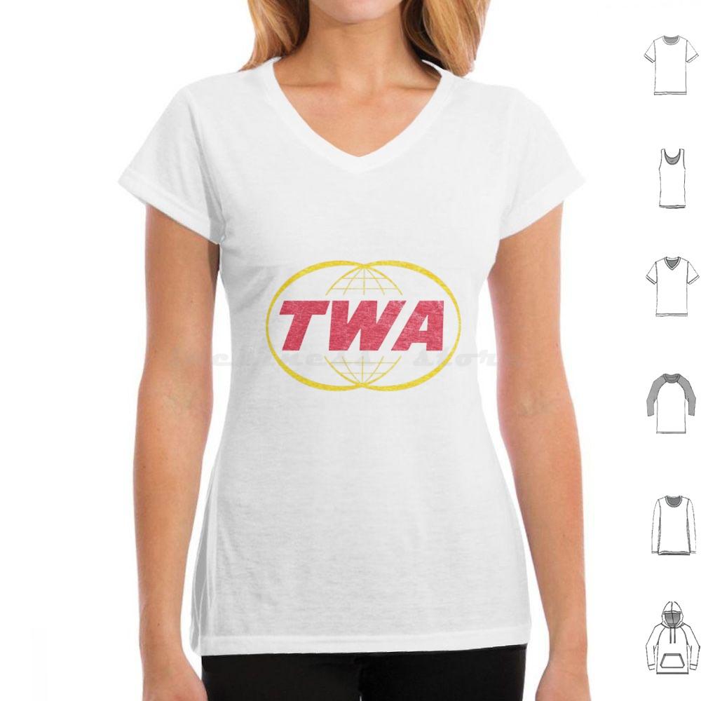

Twa Trans World T Shirt Big Size 100 Cotton Twa Flight Jetliner Pilot Retro Vintage 70s 80s 60 Mid Century Cool Old School 3XL