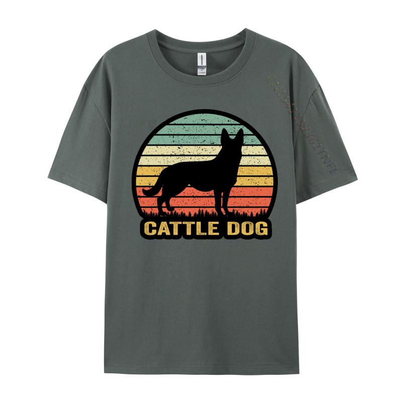 Mens Australian Cattle Dog Sunset Silhouette Tshirt Casual Tops T Shirt Mens Tops Tshirts Brand Clothing