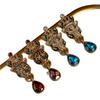 Vintage Colored Heavy Industry Mythical Beast Leopard Head Shaped Earrings Set With Diamonds Water Droplets Retro Atmospheric