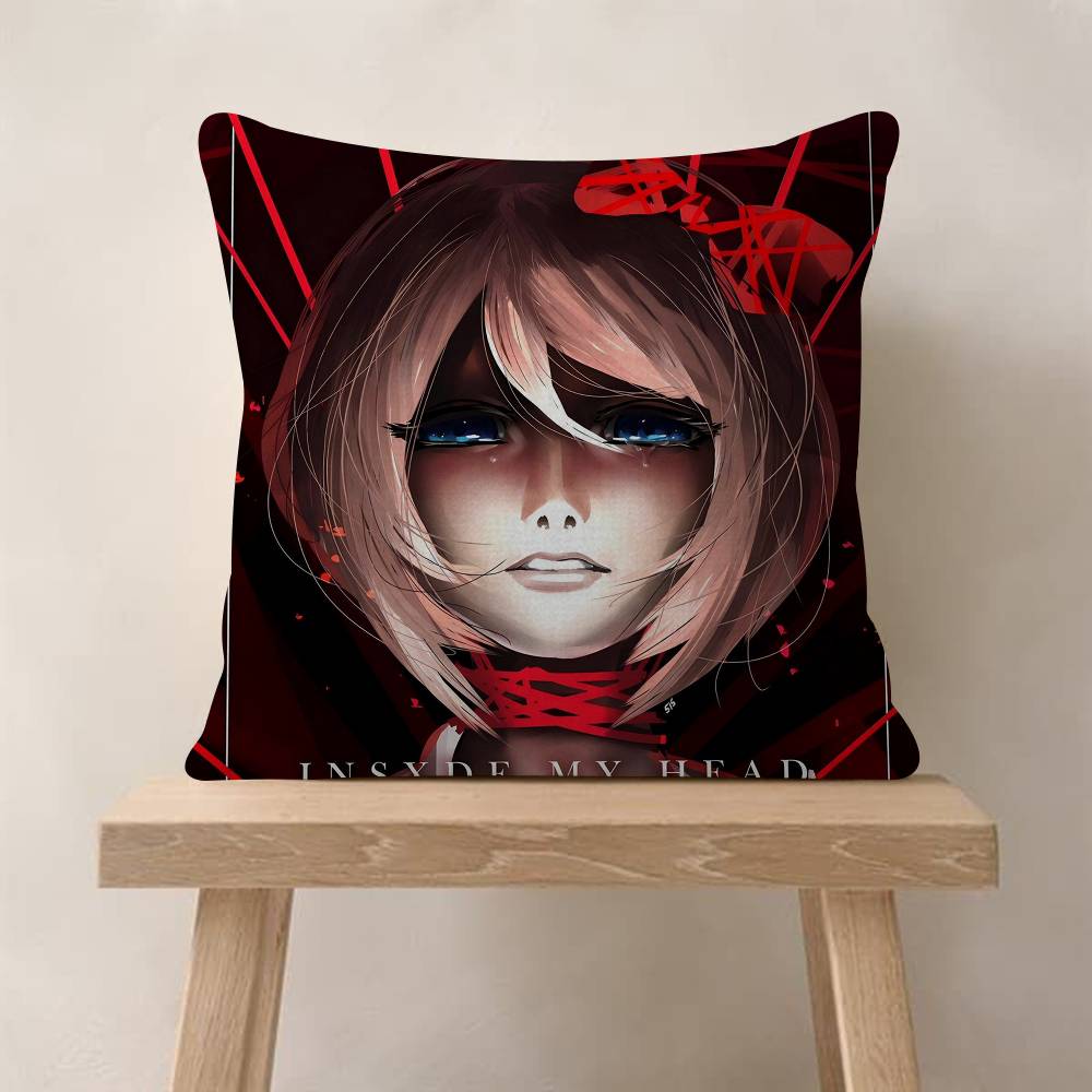 Game Doki DDoki Literature CClub Cartoon Pillow Gifts Home Office Furnishings Bedroom Sofa Car Cushion Cover Case xcm