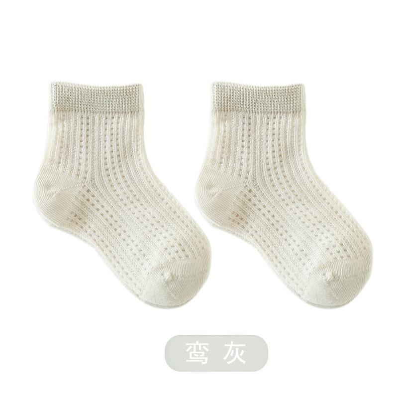 1pair Thin Summer Infant Baby Girls Mesh Socks Newborn Girls White Soft Mid Tube Socks Cool Thin Toddler Kids Girl Socks Clothes