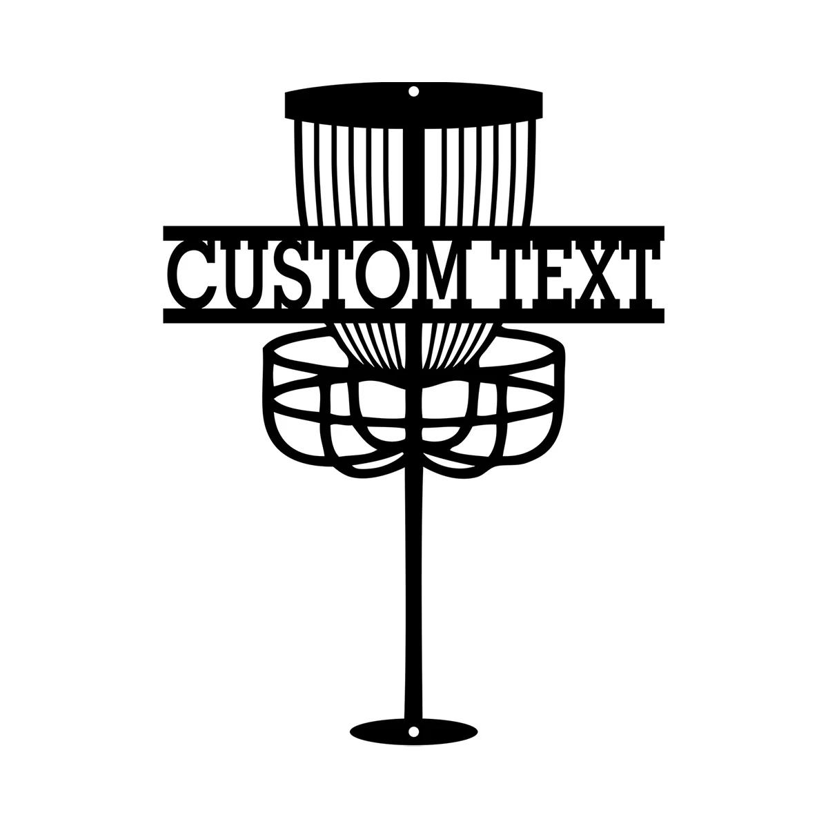 Custom Metal Wall Art Disc Golfer Name Sign Home Decor