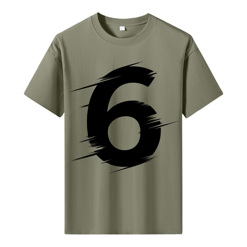 Men's Printed Short Sleeve T-Shirt Men's Loose Casual Short Sleeve Top