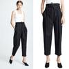 European and American Socialite Fashionable Pants for Summer Show Thin Black