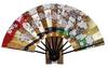 Kyoto Fan Double-sided Decorative Fan, Cherry Blossomautumn Leaves Design, with Fan Stand, In a Box.