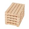 10pcs Rectangle Mini Pallet Coasters DIY Hand Polished Drink Coasters Wooden Coasters  For Office
