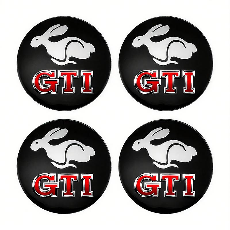 LMN1 VW Car Accessories Wheel Center Cover Stickers Hub Cap Sticker Tire Valve For VW GTI Polo Passat Golf Tiguan Jetta T-ROC Beetle