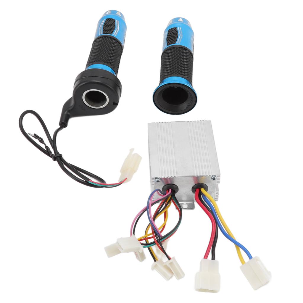 DC12V 500W Brush Motor Speed Controller with Throttle Grips for Electric Motorcycles Bikes Tricycle Scooter