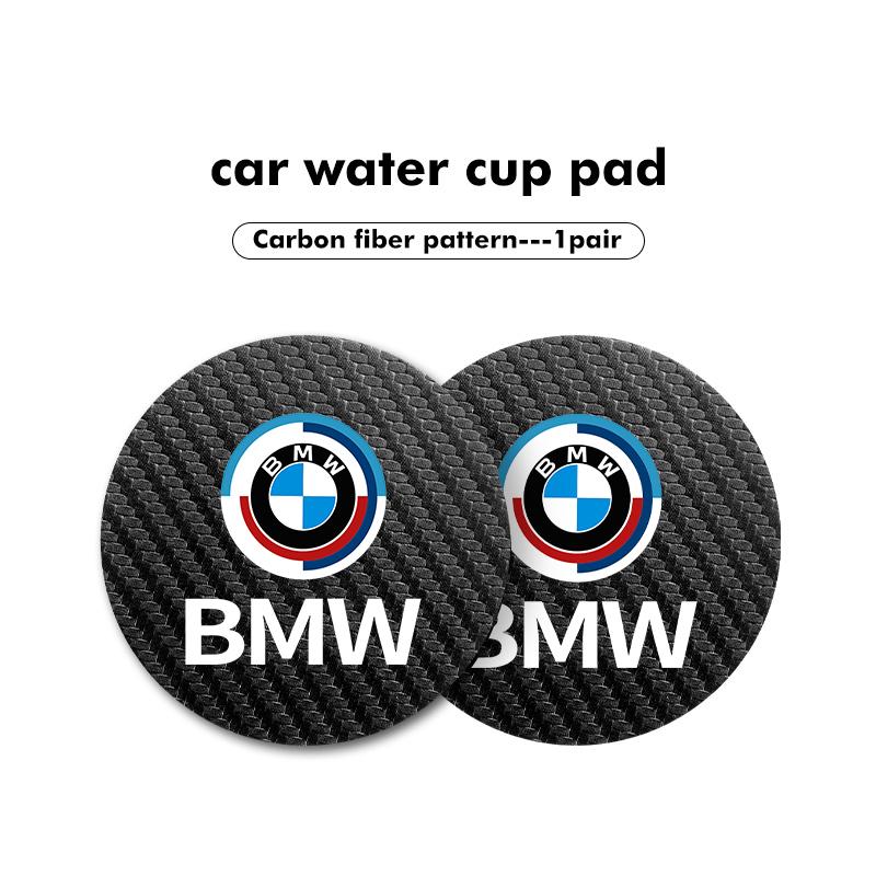 2pcs Car Coaster Water Cup Holder Anti-Slip Pads Accessories For BMW 1 3 5 7 Series M F01 F20 F10 F13 E52 E53 E60 E93