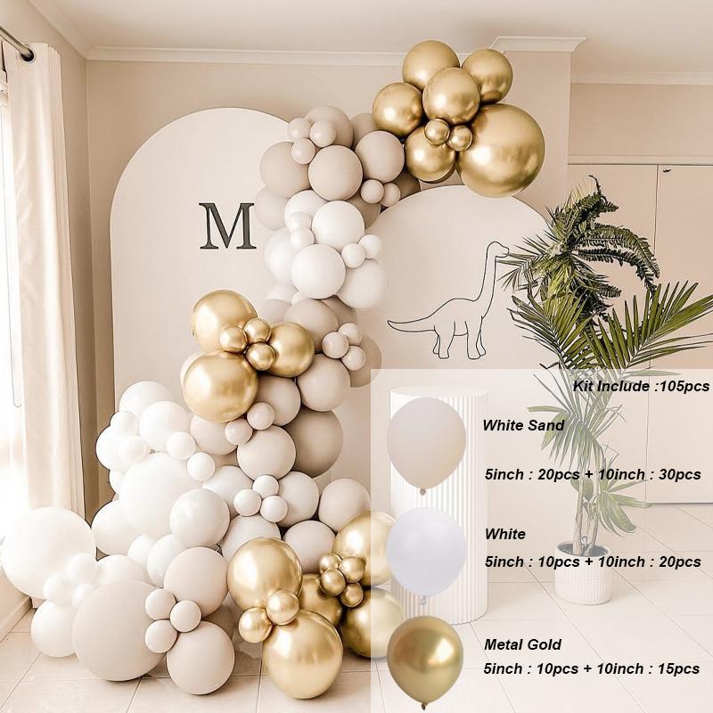 Coffee Brown Beige Balloon Garland Arch Kit Baby Shower Rustic Wedding Decoration Engagement Boy Girl Birthday Party Supplies Baptism Christenin