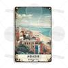 Maghreb Travel Cityscape Metal Sign Egypt Algiers Algeria Djerba Tunisia Marrakesh Morocco Alger Hoggar Oran Casablanca Agadir