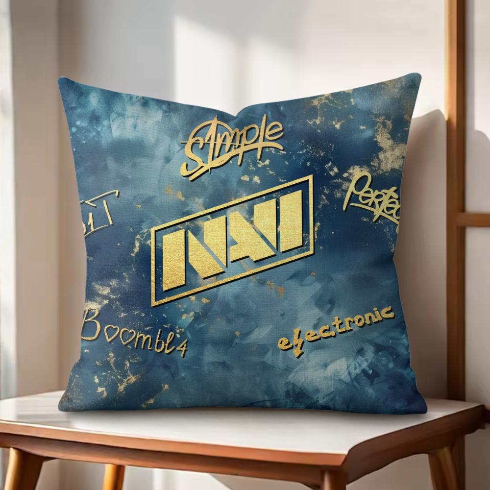 Team NNavi Cushion Cover Natural Linen Organic Fabric DoubleSided Printing Couch Pillow Covers Home Decor