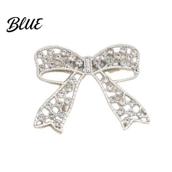Scarf Brooch Clip Bowknot Design Pin for Women Faux Pearl