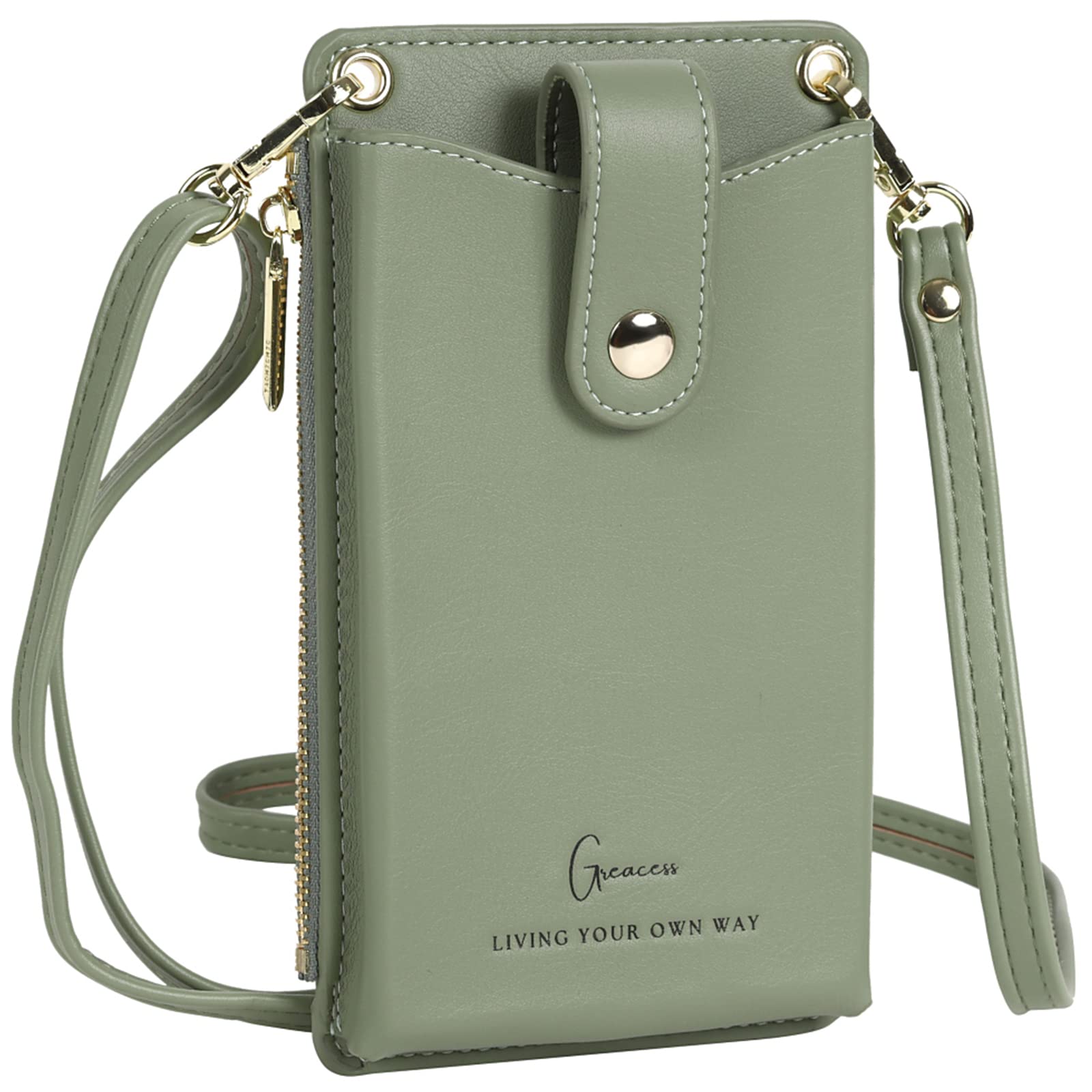 Greacess Women s Smartphone Pouch, Shoulder Bag, Crossbody Bag, Vertical Style